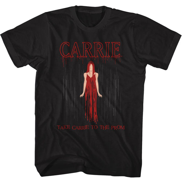 Carrie-Drip-Black Adult S/S T-Shirt - Black
