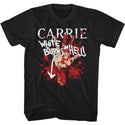 Carrie Burns In Hell Adult T-Shirts