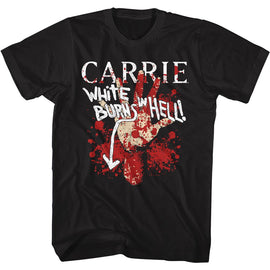 Carrie-Burns In Hell-Black Adult S/S T-Shirt - Black