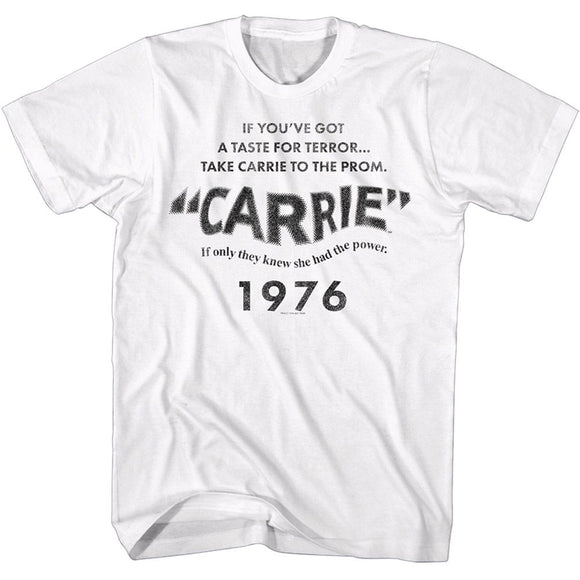 Carrie-Carrie Title Card-White Adult S/S T-Shirt - White