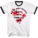 Carrie-Carrie Bates Hs Prom 76-White/Black Adult S/S Ringer T-Shirt - White/Black