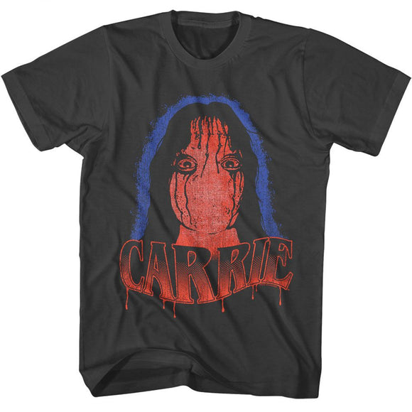 Carrie-Carrie Face Carrie-Smoke Adult S/S T-Shirt - Smoke