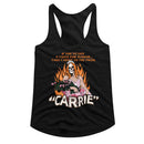 Carrie-Carrie Deadly Prom-Black Ladies Slimfit Racerback-S - Black