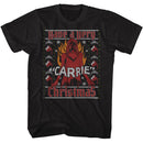 Carrie-Carrie A Very Carrie Christmas-Black Adult S/S T-Shirt S - Black