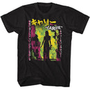 Carrie Neon-Carrie Neon Fire Japanese Text-Black Adult S/S T-Shirt - Black