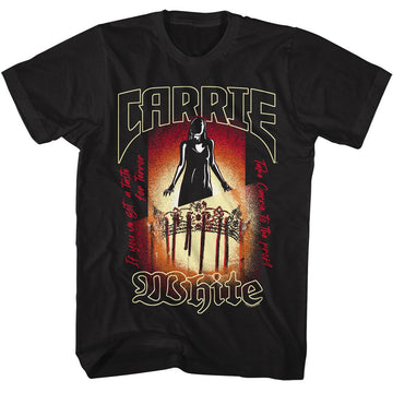Carrie-Carrie With Crown-Black Adult S/S T-Shirt - Black