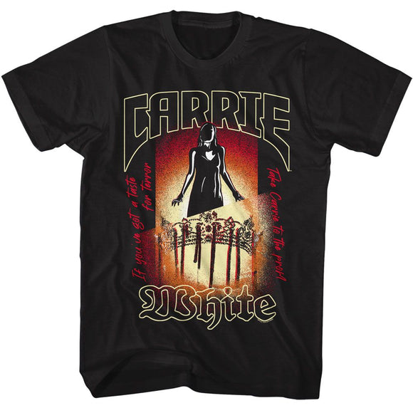 Carrie-Carrie With Crown-Black Adult S/S T-Shirt - Black