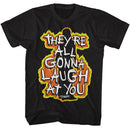 Carrie-Carrie Fiery Laugh At You-Black Adult S/S T-Shirt - Black