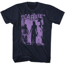 Carrie-Carrie Purple Flame-Navy Adult S/S T-Shirt - Navy