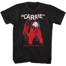 Carrie-Carrie Face Cover-Black Adult S/S T-Shirt - Black