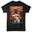 Carrie-Carrie Flaming Cover-Black Adult S/S T-Shirt - Black