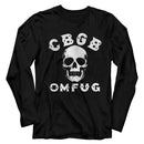 Cbgb-Skull-Black Adult L/S T-Shirt - Black