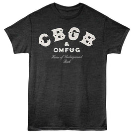 Cbgb-Logo-Black Heather Adult S/S T-Shirt - Black Heather