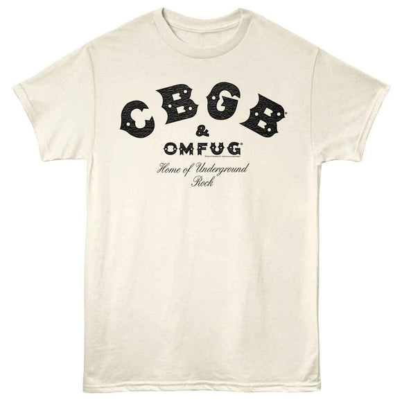 Cbgb-Cbgb Black-Natural Adult S/S T-Shirt - Natural