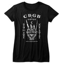 Cbgb-Ny Worldwide-Black Ladies S/S T-Shirt - Black