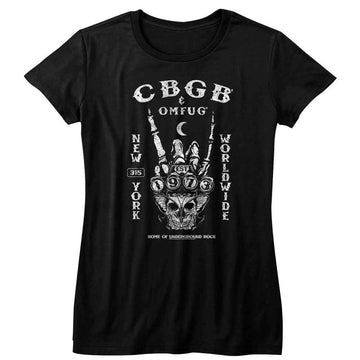 Cbgb-Ny Worldwide-Black Ladies S/S T-Shirt - Black
