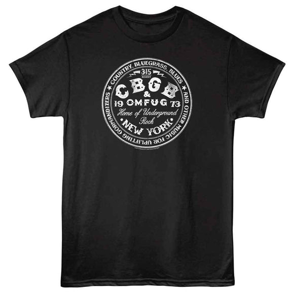 Cbgb-Cbgbcircle-Black Adult S/S T-Shirt - Black
