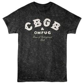 Cbgb-Logo-Mineral Wash Adult S/S T-Shirt - Mineral Wash