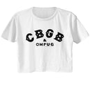 Cbgb-Cbgb Black-White Ladies S/S Festival Cali Crop-S - White