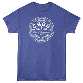 Cbgb-Cbgbcircle-Royal Heather Adult S/S T-Shirt - Royal Heather