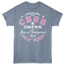 Cbgb-Cbgb Ny-Indigo Heather Adult S/S T-Shirt - Indigo Heather