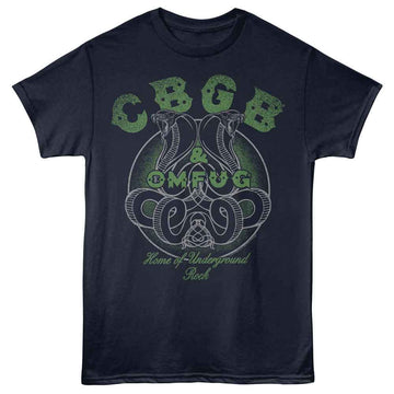 Cbgb-Cbgb Cobras-Navy Adult S/S T-Shirt - Navy