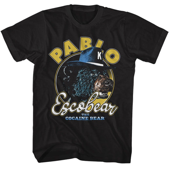Cocaine Bear Ky-Cocaine Bear Pablo Escobear-Black Adult S/S T-Shirt - Black