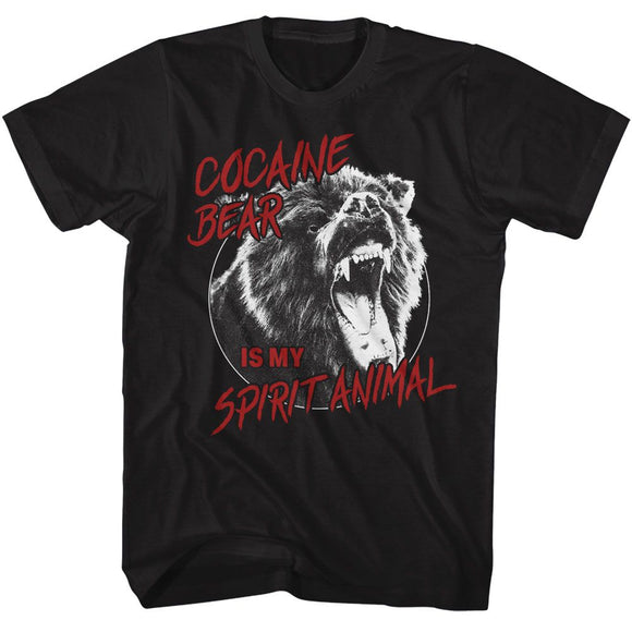 Cocaine Bear Ky-Cocaine Bear Spirit Animal-Black Adult S/S T-Shirt - Black