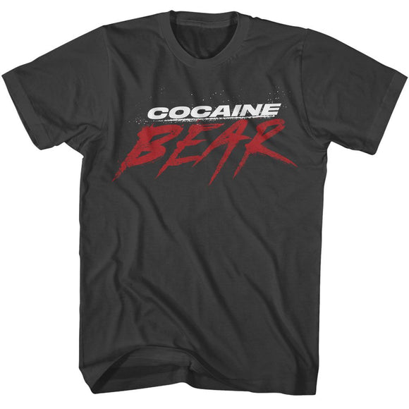 Cocaine Bear-Cocaine Bear Movie Logo Dark-Smoke Adult S/S T-Shirt - Smoke