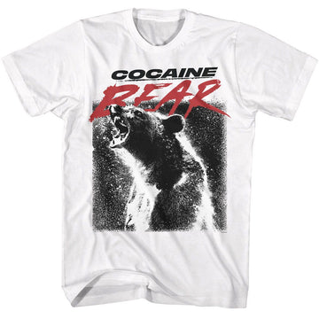Cocaine Bear-Cocaine Bear Poster Light-White Adult S/S T-Shirt - White