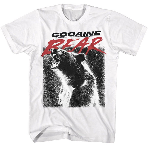 Cocaine Bear-Cocaine Bear Poster Light-White Adult S/S T-Shirt - White