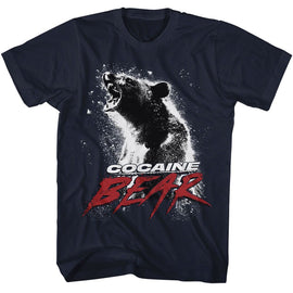 Cocaine Bear-Cocaine Bear Movie Poster Light-Navy Adult S/S T-Shirt - Navy