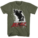 Cocaine Bear-Cocaine Bear Movie Poster Light-Military Green Adult S/S T-Shirt - Military Green