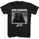 Cocaine Bear-Cocaine Bear Apex Predator-Black Adult S/S T-Shirt - Black