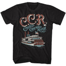 Creedence Clearwater Revival-Riverboat-Black Adult S/S T-Shirt - Black