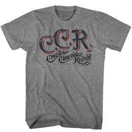 Creedence Clearwater Revival-Ccr-Graphite Heather Adult S/S T-Shirt - Graphite Heather