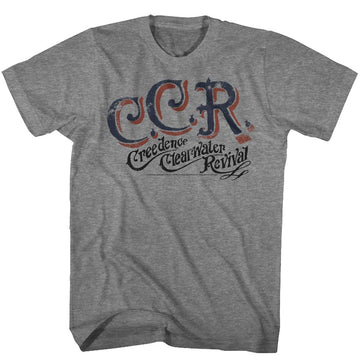 Creedence Clearwater Revival-Ccr-Graphite Heather Adult S/S T-Shirt - Graphite Heather