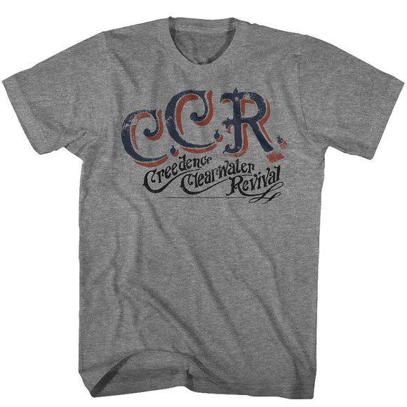 Creedence Clearwater Revival-Ccr-Graphite Heather Adult S/S T-Shirt - Graphite Heather