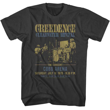 Creedence Clearwater Revival-Cobo Arena-Smoke Adult S/S T-Shirt - Smoke