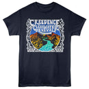 Creedence Clearwater Revival-Ccr Mountains And River-Navy Adult S/S T-Shirt - Navy