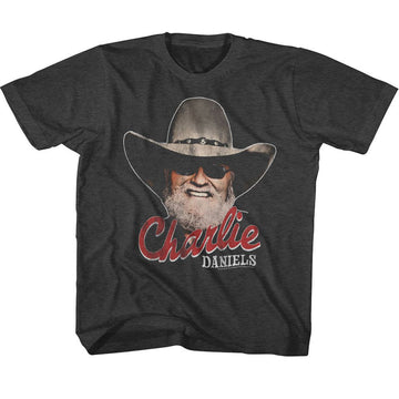 Charlie Daniels Band-Cdb Smiling Charlie-Vintage Smoke Youth S/S T-Shirt-Xs (5-6) - Vintage Smoke