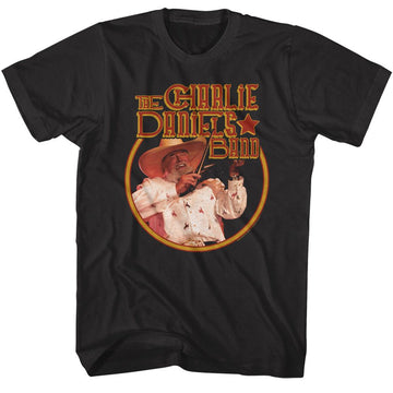 Charlie Daniels Band-Cdb Circle-Black Adult S/S T-Shirt S - Black