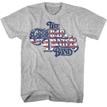 Charlie Daniels Band-Cdb Flag Logo-Gray Heather Adult S/S T-Shirt - Gray Heather