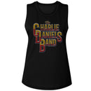 Charlie Daniels Band-Cdb Vintage Style Logo-Black Ladies Muscle Tank-S - Black