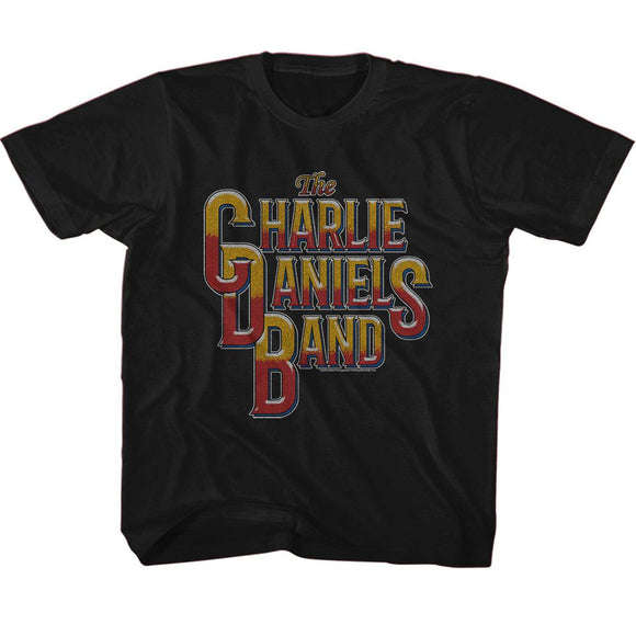 Charlie Daniels Band-Cdb Vintage Style Logo-Black Youth S/S T-Shirt (7-8) - Black