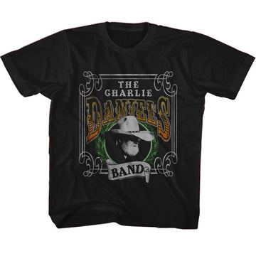 Charlie Daniels Band-Cdb Yucca Leaves-Black Youth S/S T-Shirt (7-8) - Black