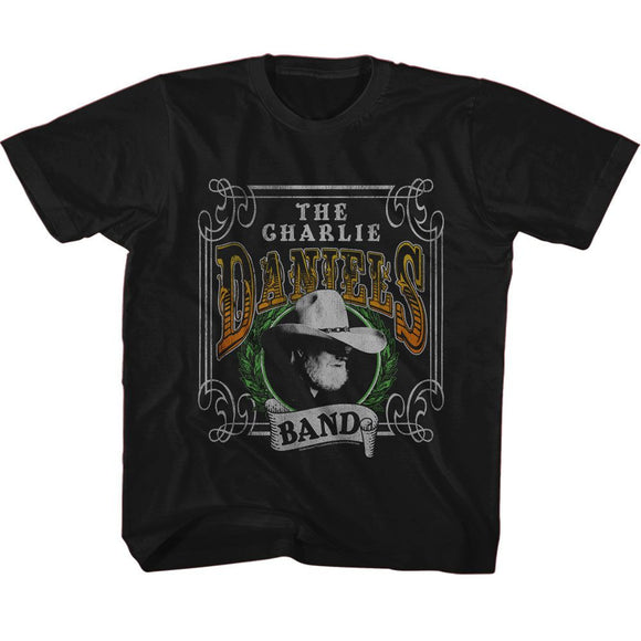 Charlie Daniels Band-Cdb Yucca Leaves-Black Youth S/S T-Shirt (7-8) - Black