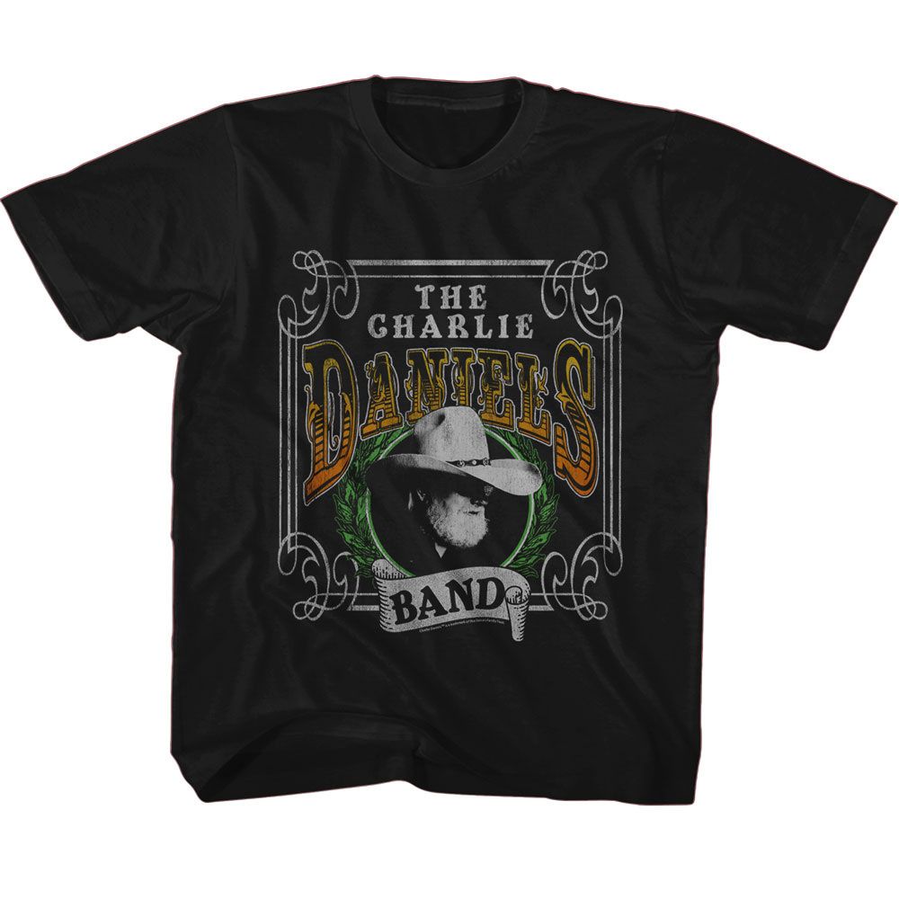 Charlie Daniels Band - Cdb Yucca Leaves - Black Youth T - Shirt - Xs ...