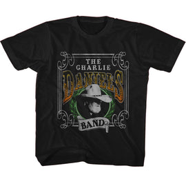 Charlie Daniels Band-Cdb Yucca Leaves-Black Youth S/S T-Shirt-Xs (5-6) - Black
