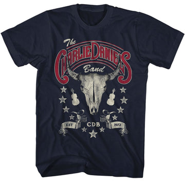 Charlie Daniels Band-Cdb Est1972-Navy Adult S/S T-Shirt - Navy